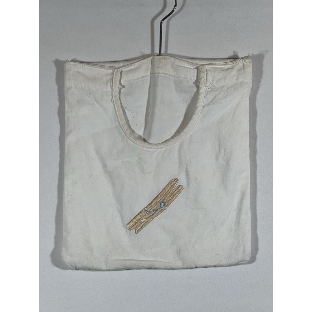 Whitmor Clothespin Bag Vintage Embroidered Cottagecore Farmhouse Laundry